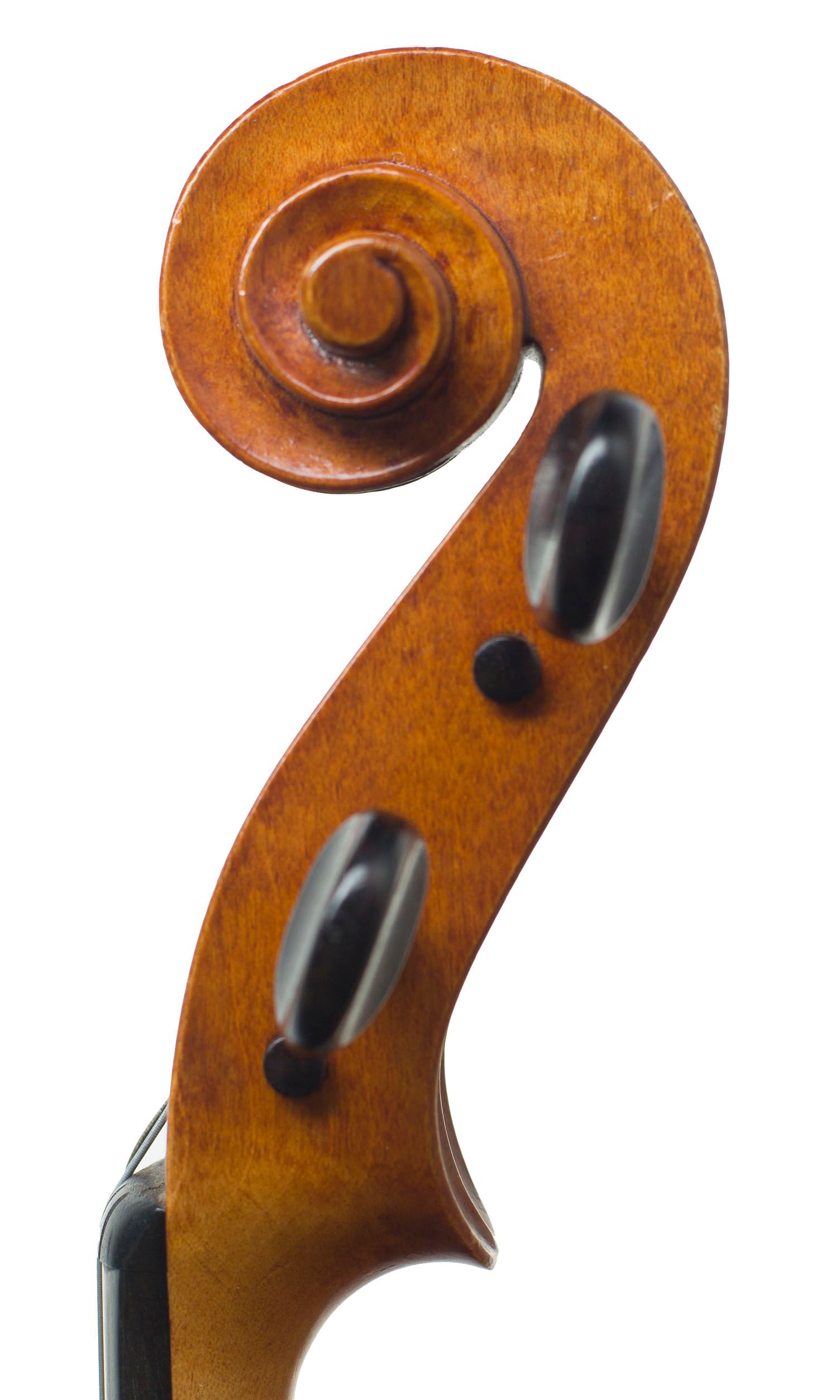 Viola by R. Roberts, 1951 — scroll