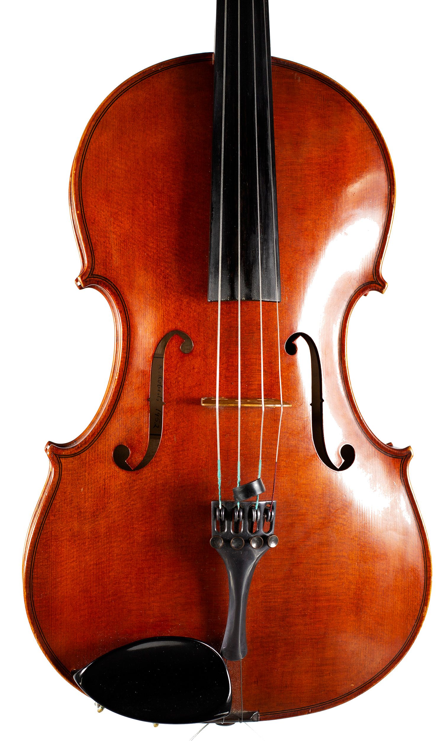 Viola by R. Roberts, 1952 — angled view, 10°