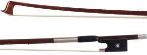 A silver-mounted violin bow by Eugène Sartory, Paris, circa 1920 — head and frog