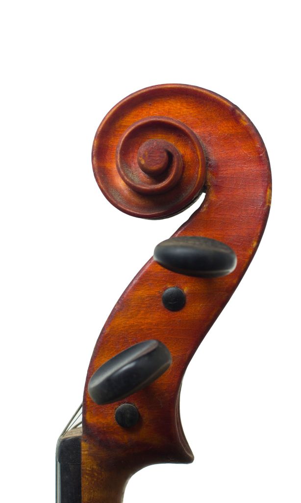 Violin by John Edward Ward, Sydney, 1961 — scroll