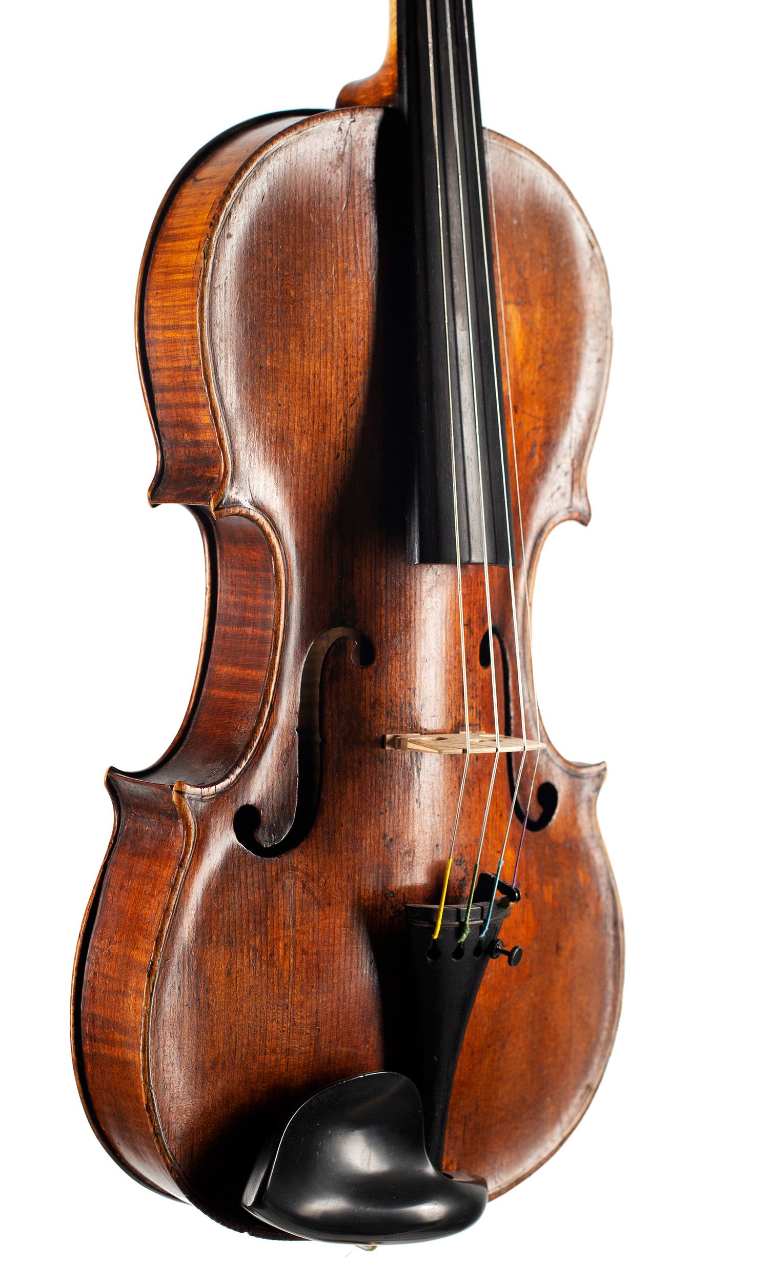 Violin, Workshop of Richard Duke, London, circa 1780 — angled view, 40°