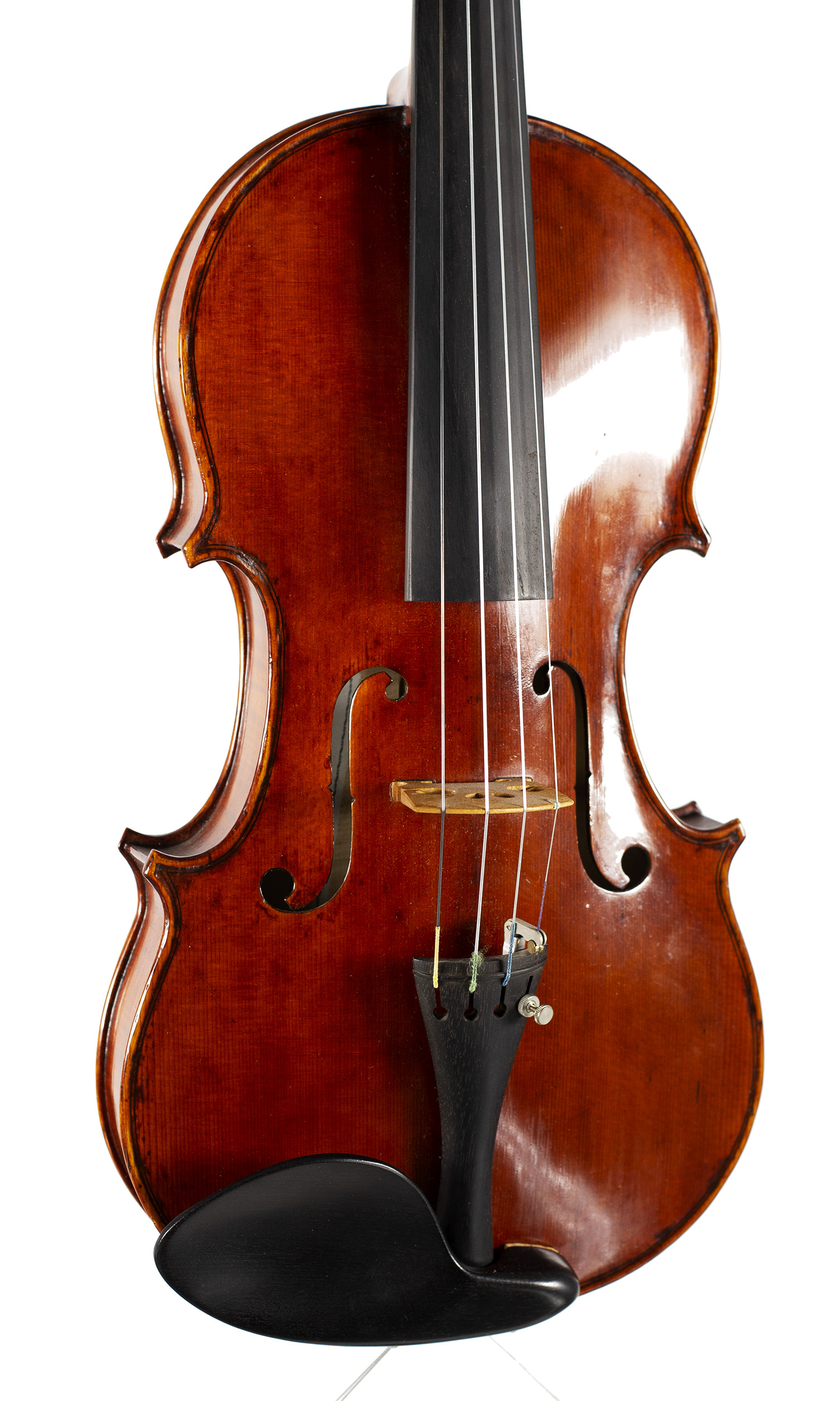 A violin by Miranda Karol Green, Harwell,1993 — angled view, 20°