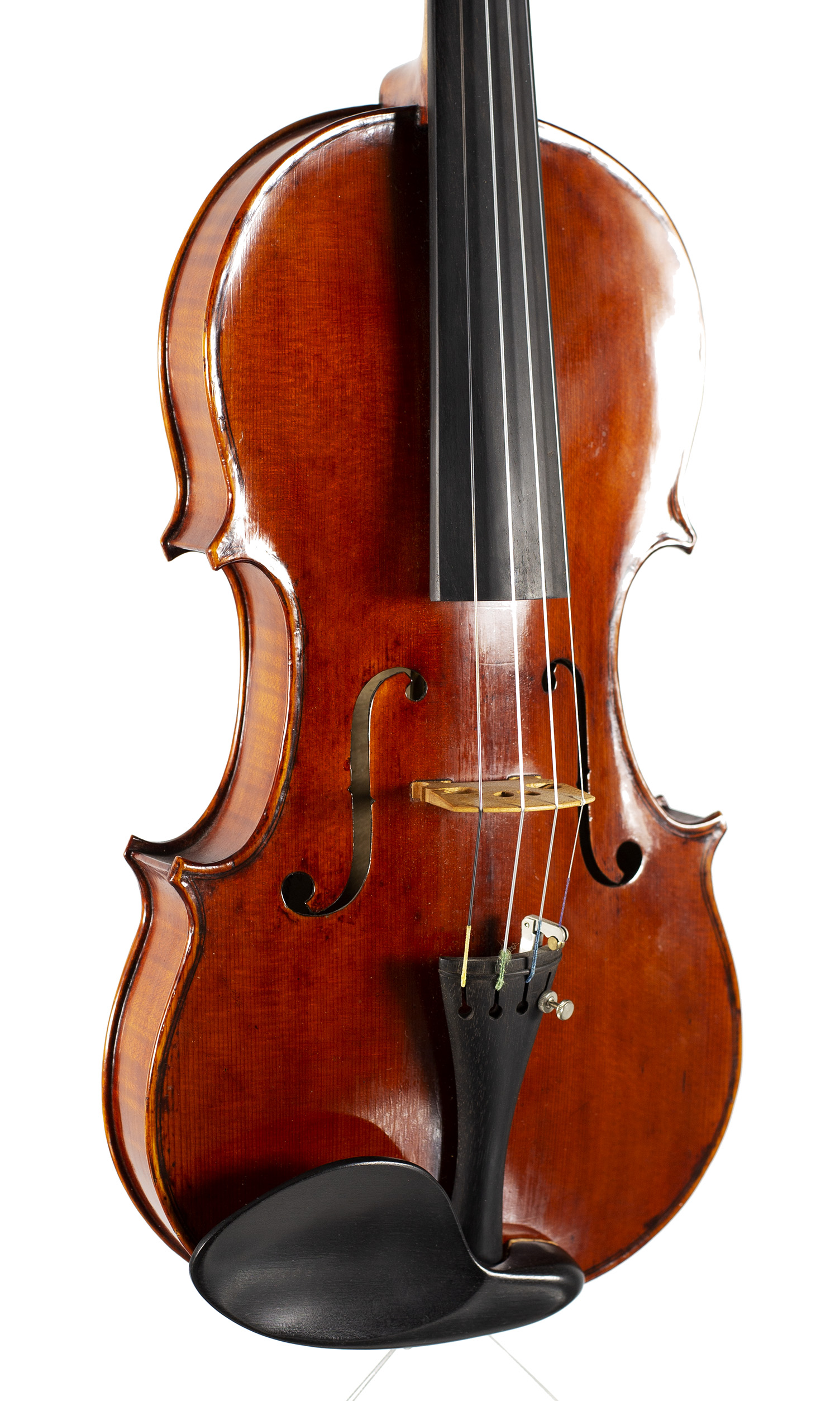 A violin by Miranda Karol Green, Harwell,1993 — angled view, 30°