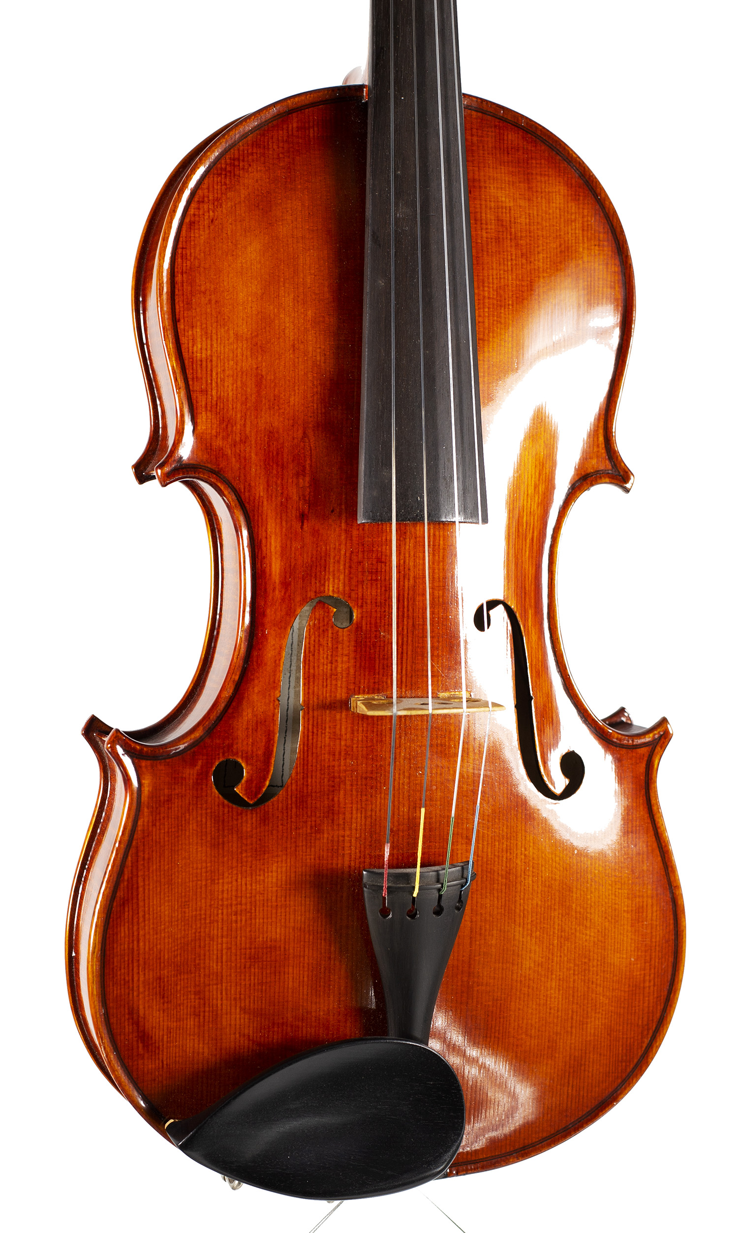 A viola by Miranda Karol Green, Harwell, 1991 — angled view, 20°