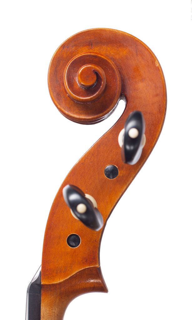 Viola by Giuseppe B. Lecchi, Genoa, 1959 — scroll