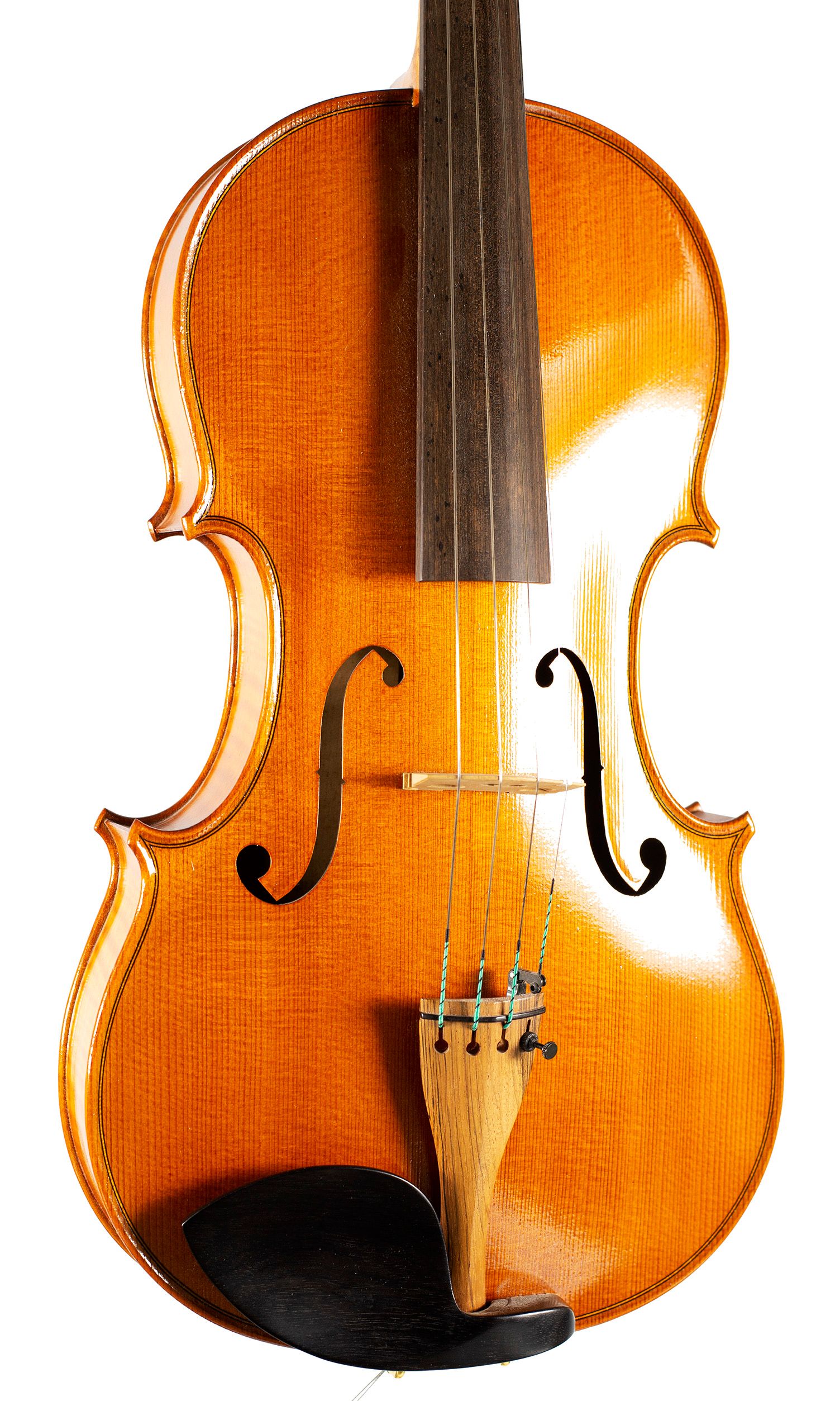 Viola by Karl Müller, circa 1980 — angled view, 20°