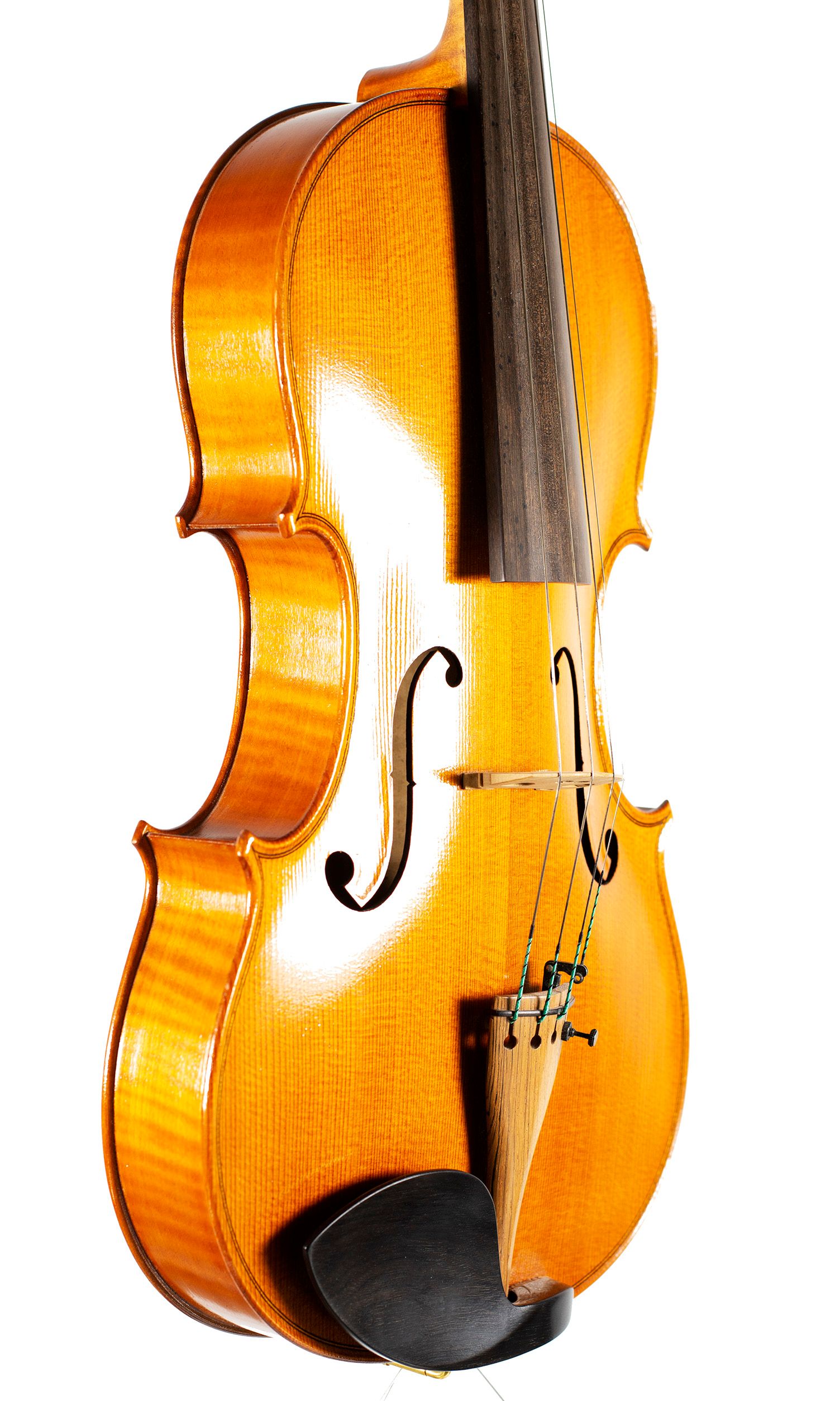 Viola by Karl Müller, circa 1980 — angled view, 50°