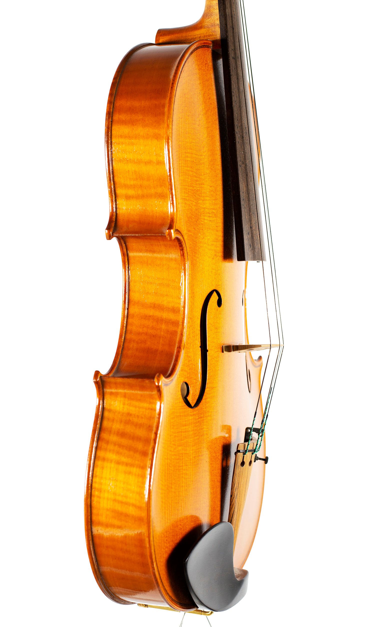 Viola by Karl Müller, circa 1980 — angled view, 70°