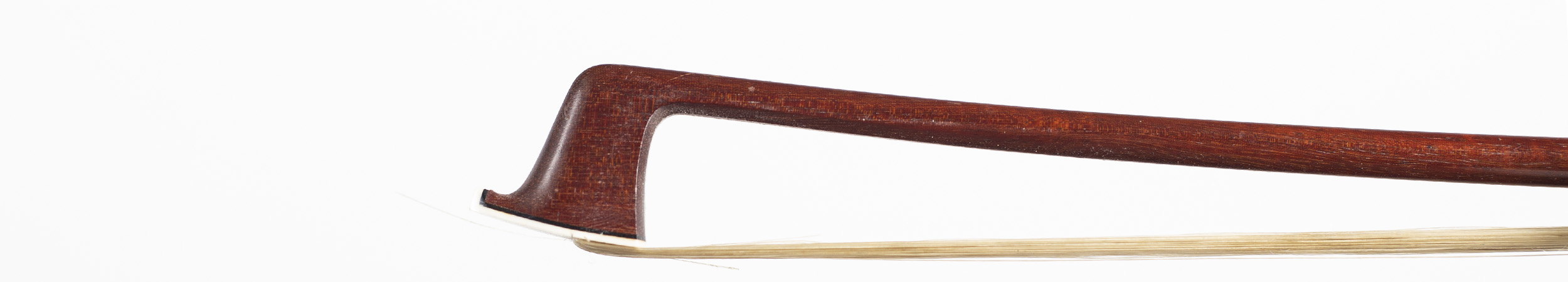 A silver-mounted viola bow by Marco Raposo — head