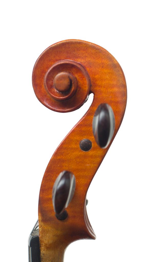 Violin, by Colin G. Nicholls, London — scroll