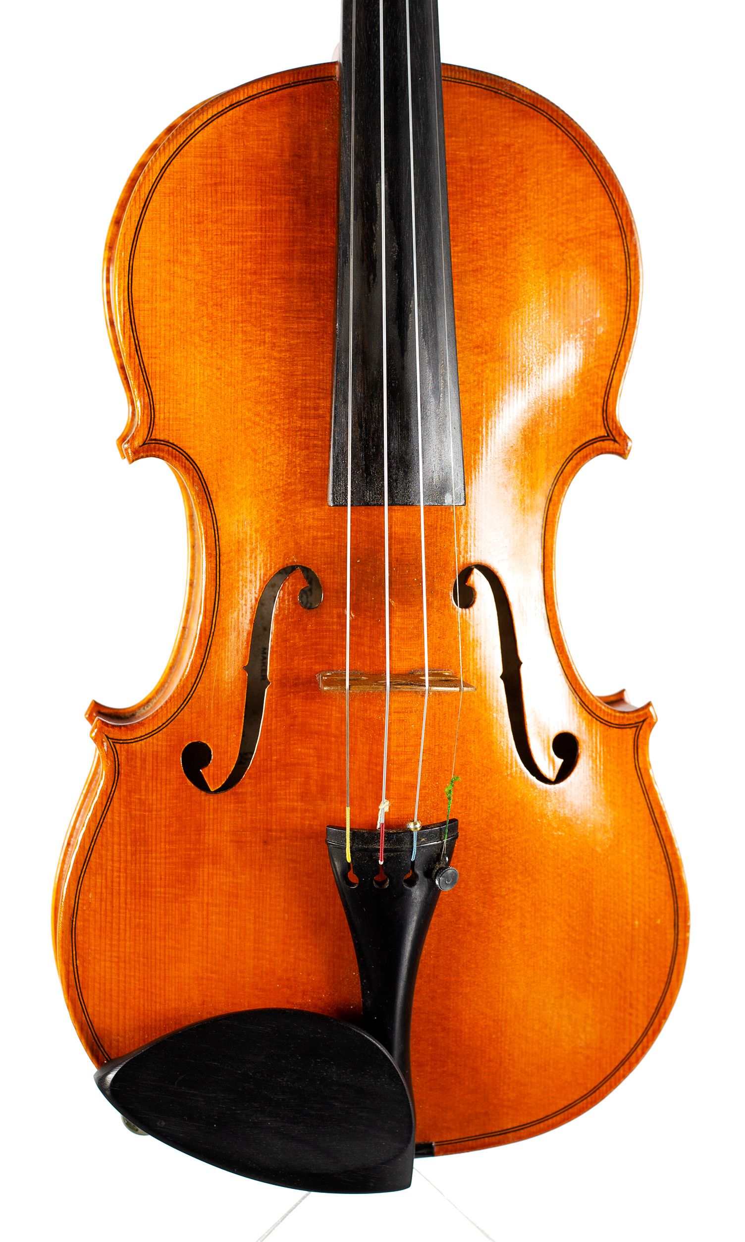 Violin, by Colin G. Nicholls, London — angled view, 10°