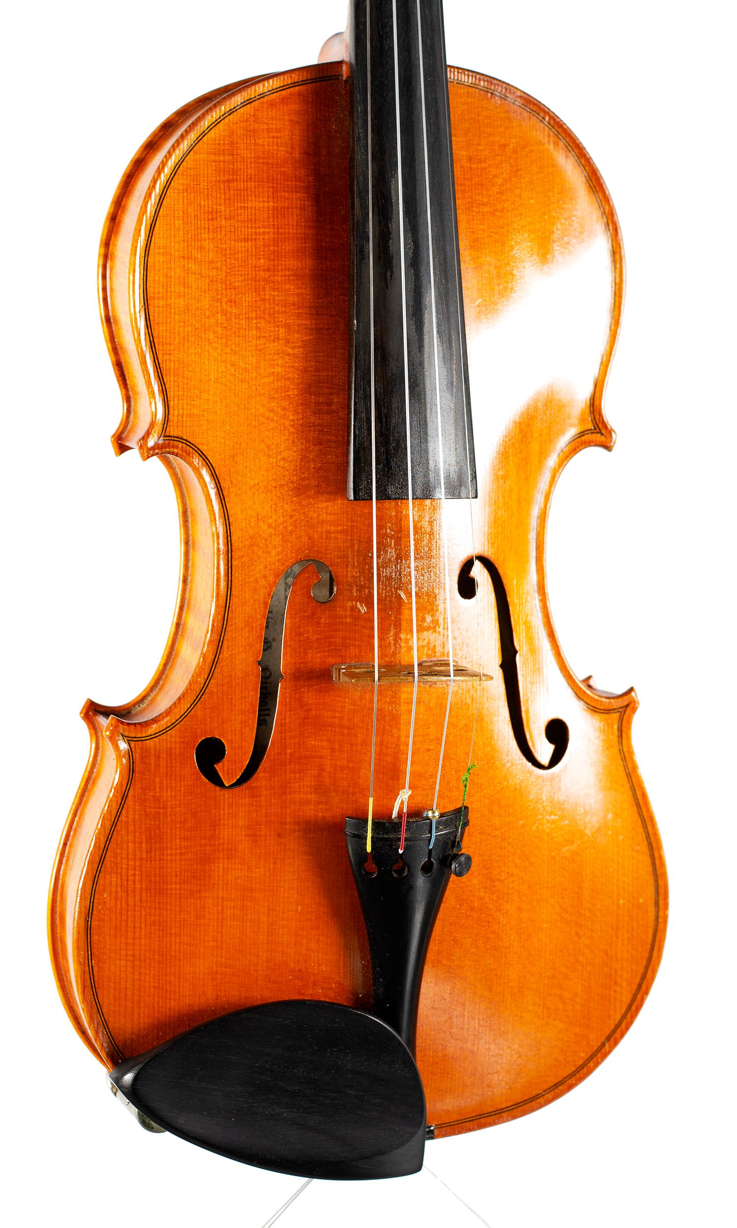 Violin, by Colin G. Nicholls, London — angled view, 20°