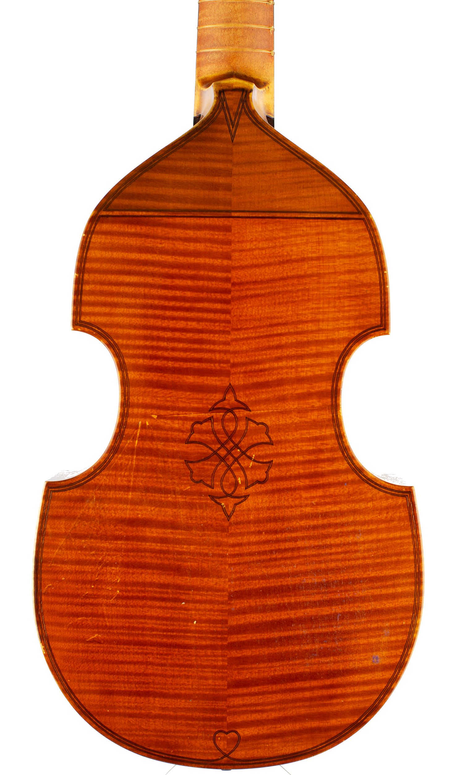 Treble viol by Dietrich M. Kessler, London, 1959 — back