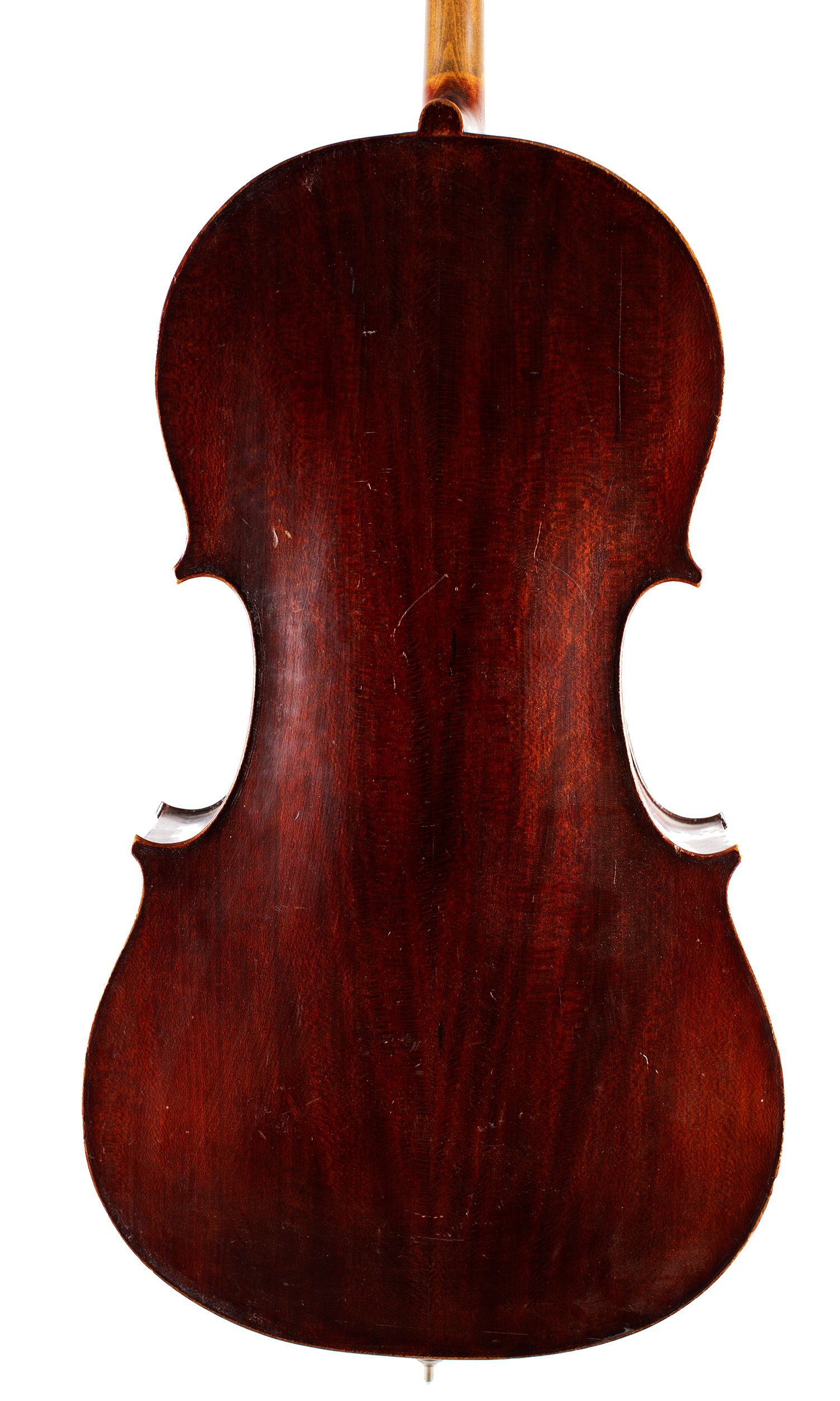 Cello, Workshop of Jérôme Thibouville-Lamy, Mirecourt, 1910 — back