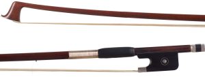A silver-mounted viola bow, by Louis Bazin — head and frog