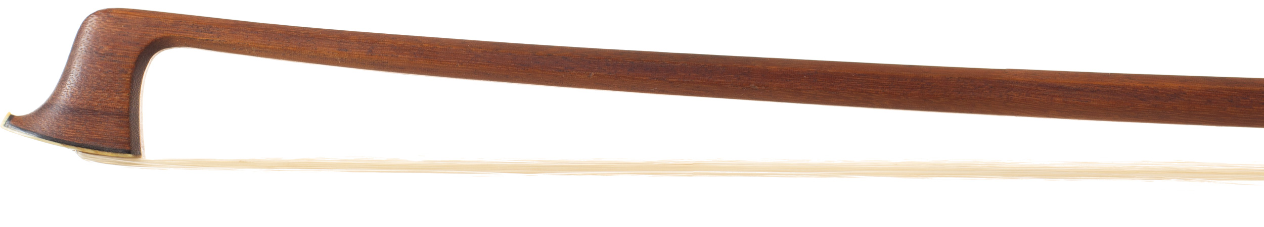 A gold-mounted violin bow, by H. R. Pfretzschner — head