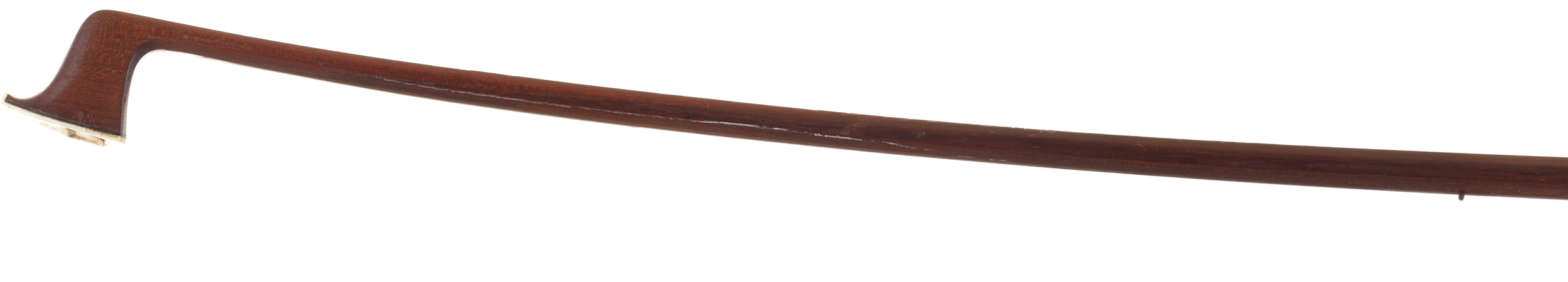 A silver-mounted violin bow, by Albert Nurnberger — head
