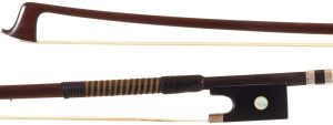 A silver-mounted viola bow, by Joseph Alfred Lamy père — head and frog