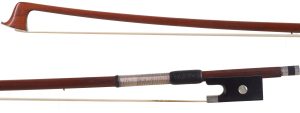 A silver-mounted violin bow, by Francois Lotte — head and frog