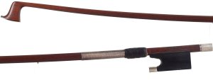 A silver-mounted violin bow, by Albert Nurnberger — head and frog