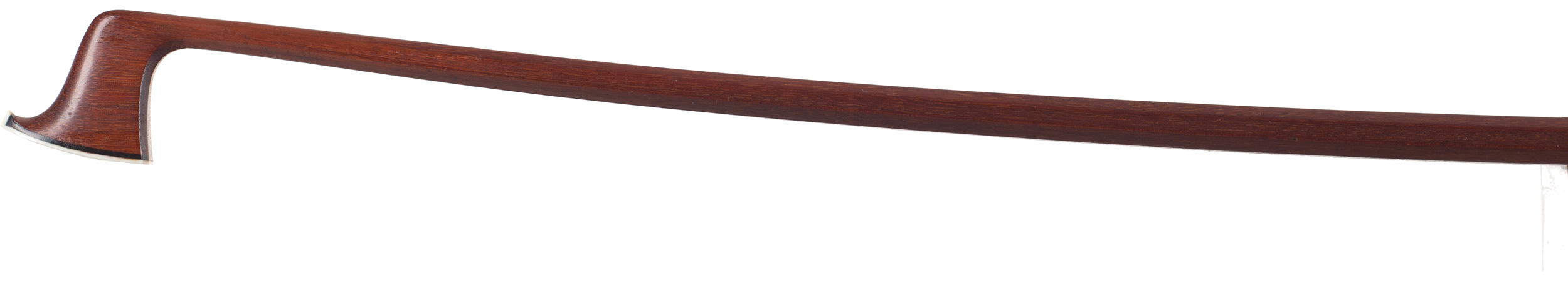 A silver-mounted violin bow, by Albert Nurnberger — head