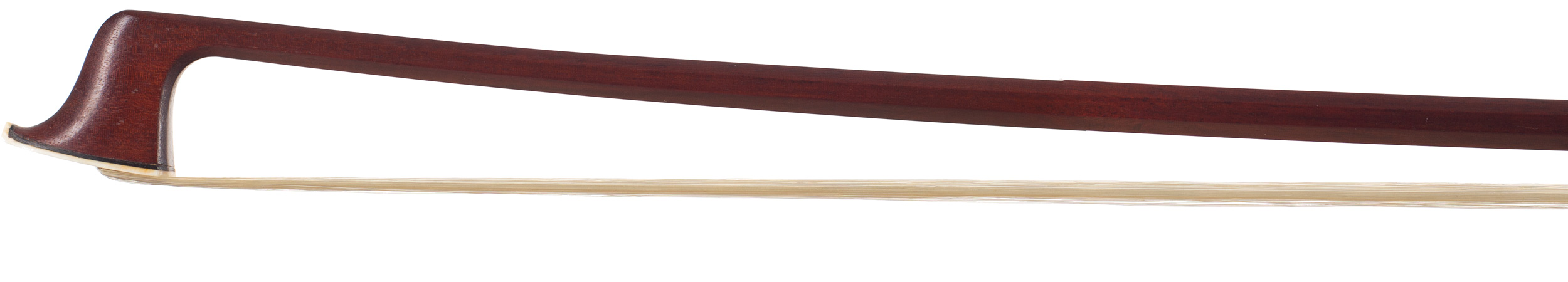 A silver-mounted viola bow, by Albert Nurnberger — head