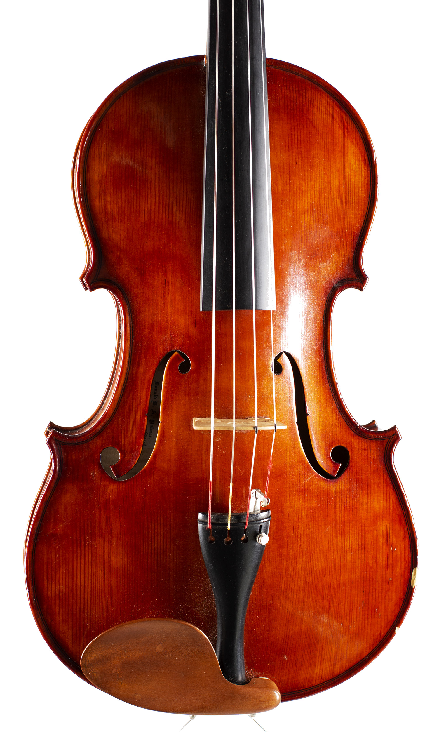 A viola by Donald Palmer, 1987 — angled view, 10°