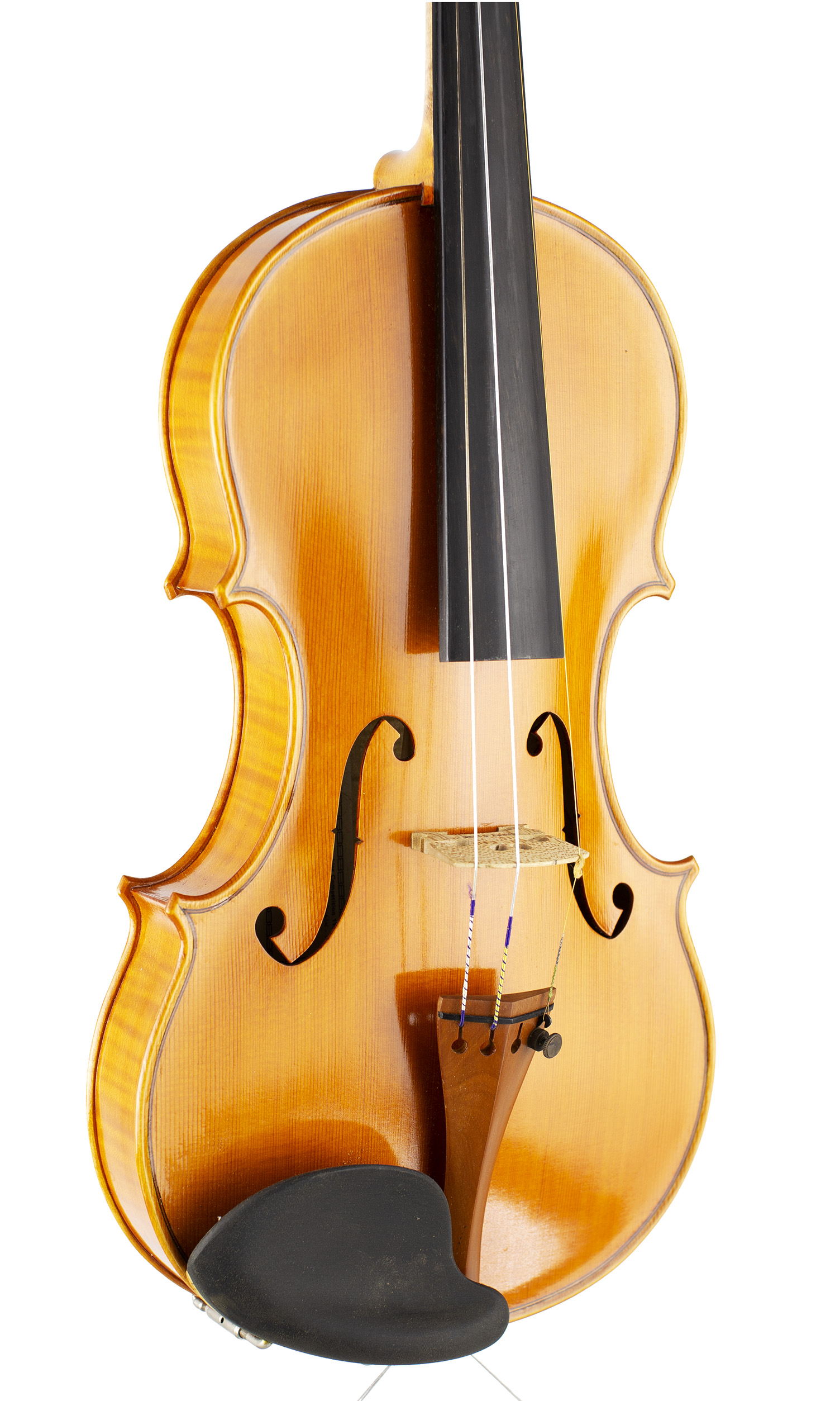 A violin by Harry Dobbs, Peopleton, 1976 — angled view, 30°