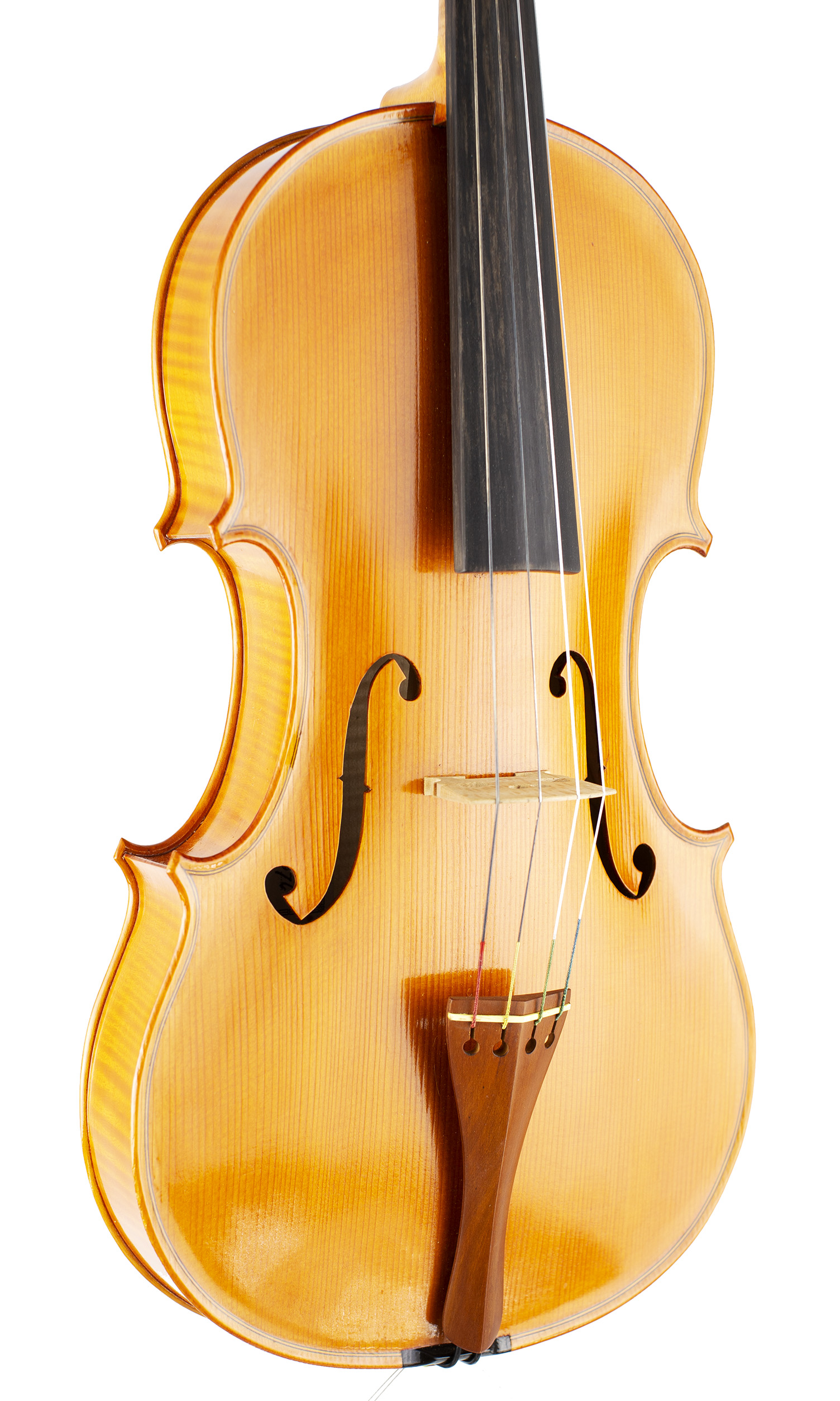 A viola by Harry Dobbs, Peopleton, 1976 — angled view, 30°