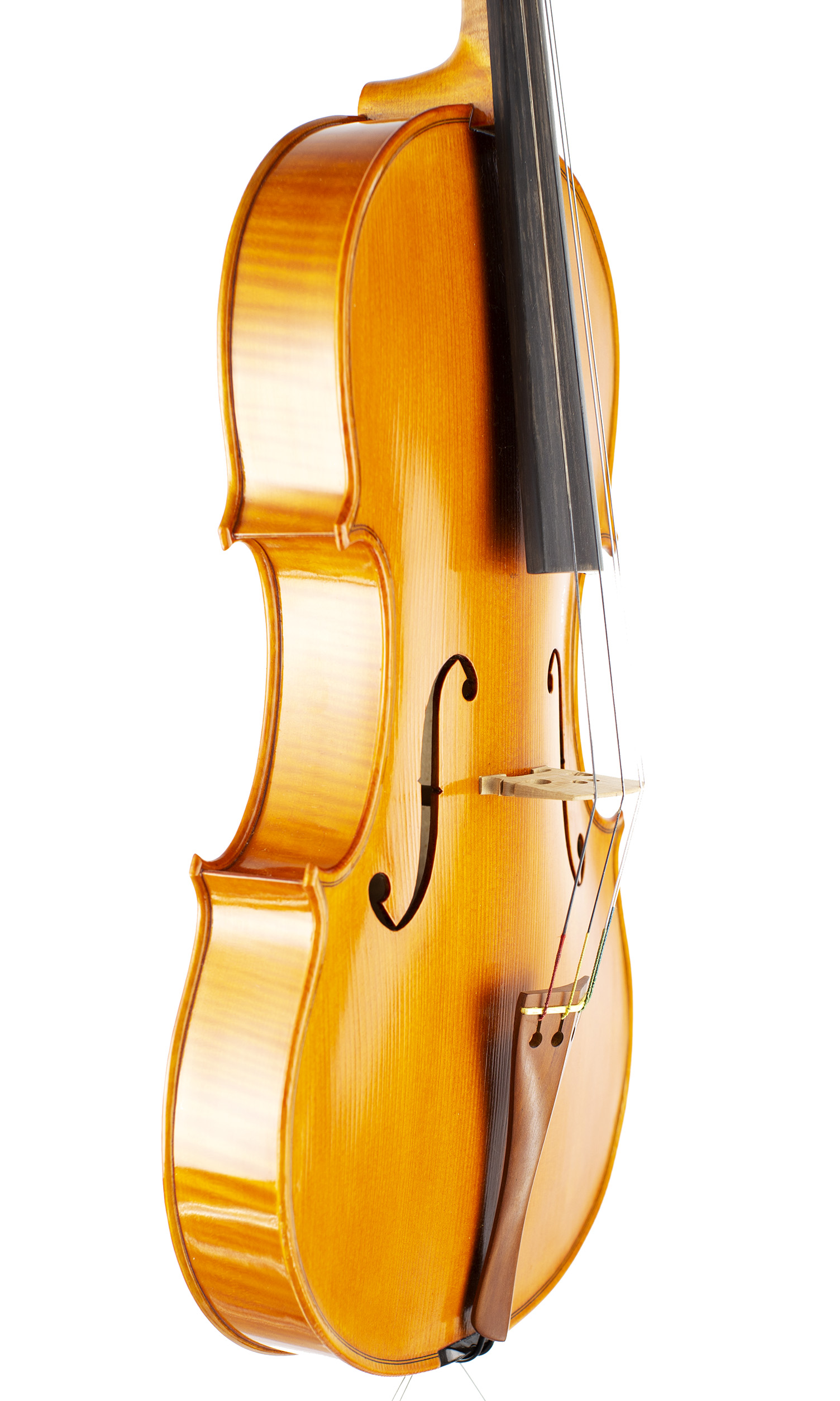 A viola by Harry Dobbs, Peopleton, 1976 — angled view, 60°