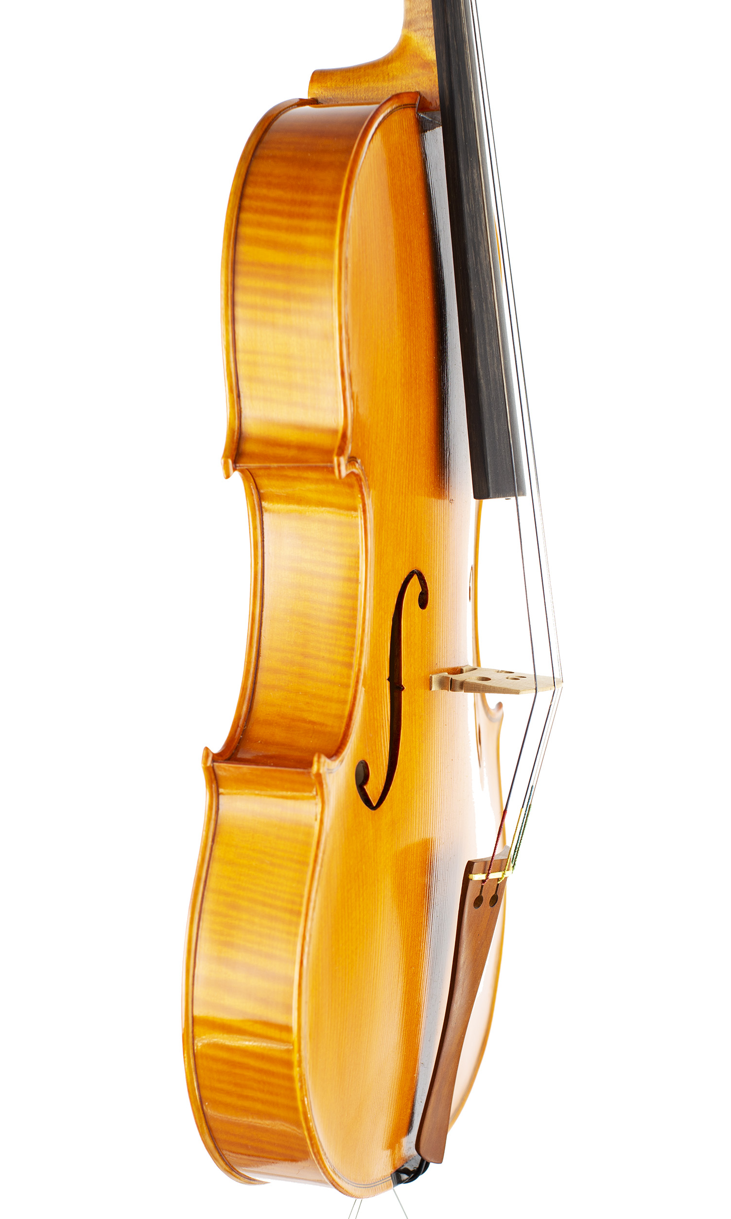 A viola by Harry Dobbs, Peopleton, 1976 — angled view, 70°