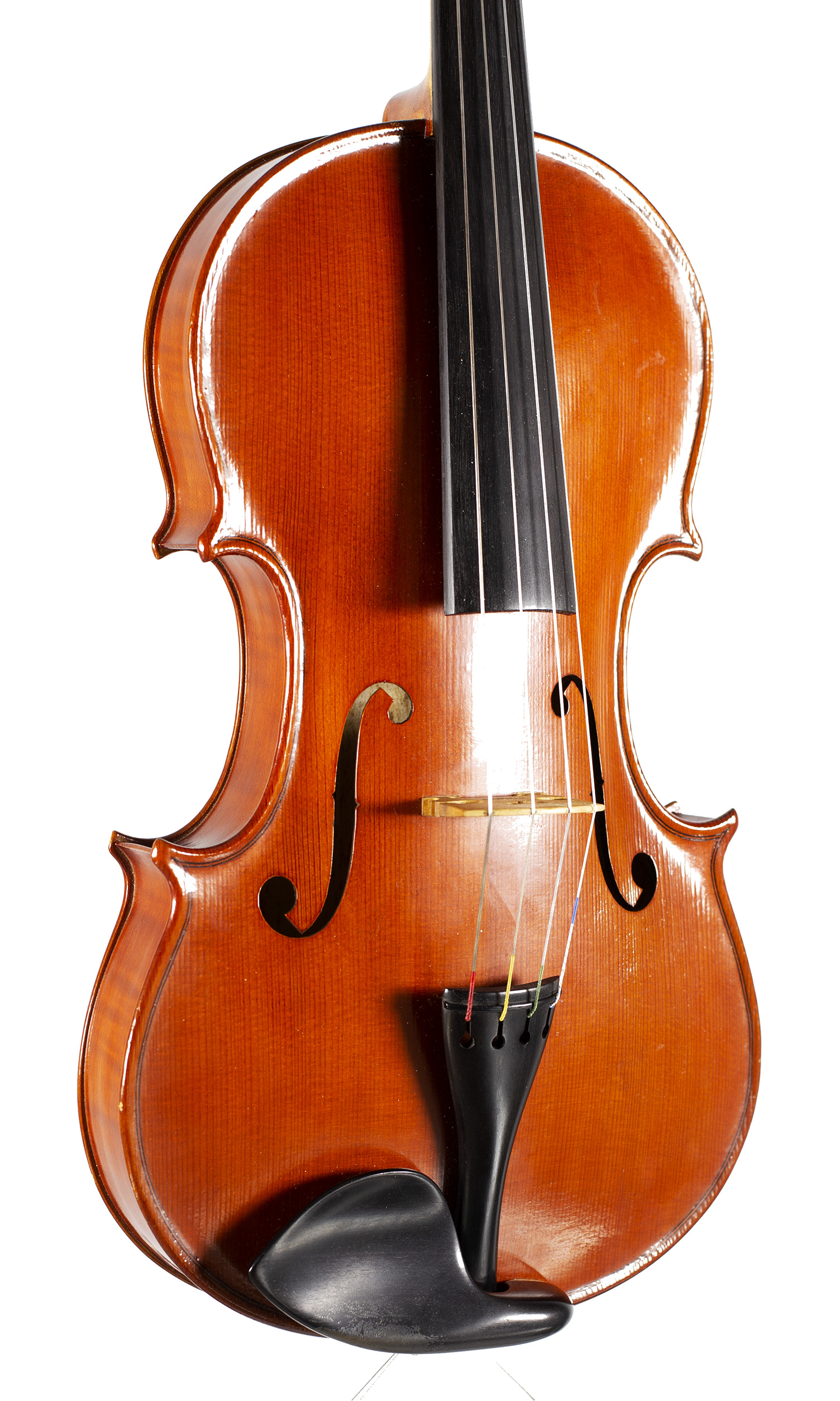 A viola by David Collins, Abingdon, 1984 — angled view, 30°