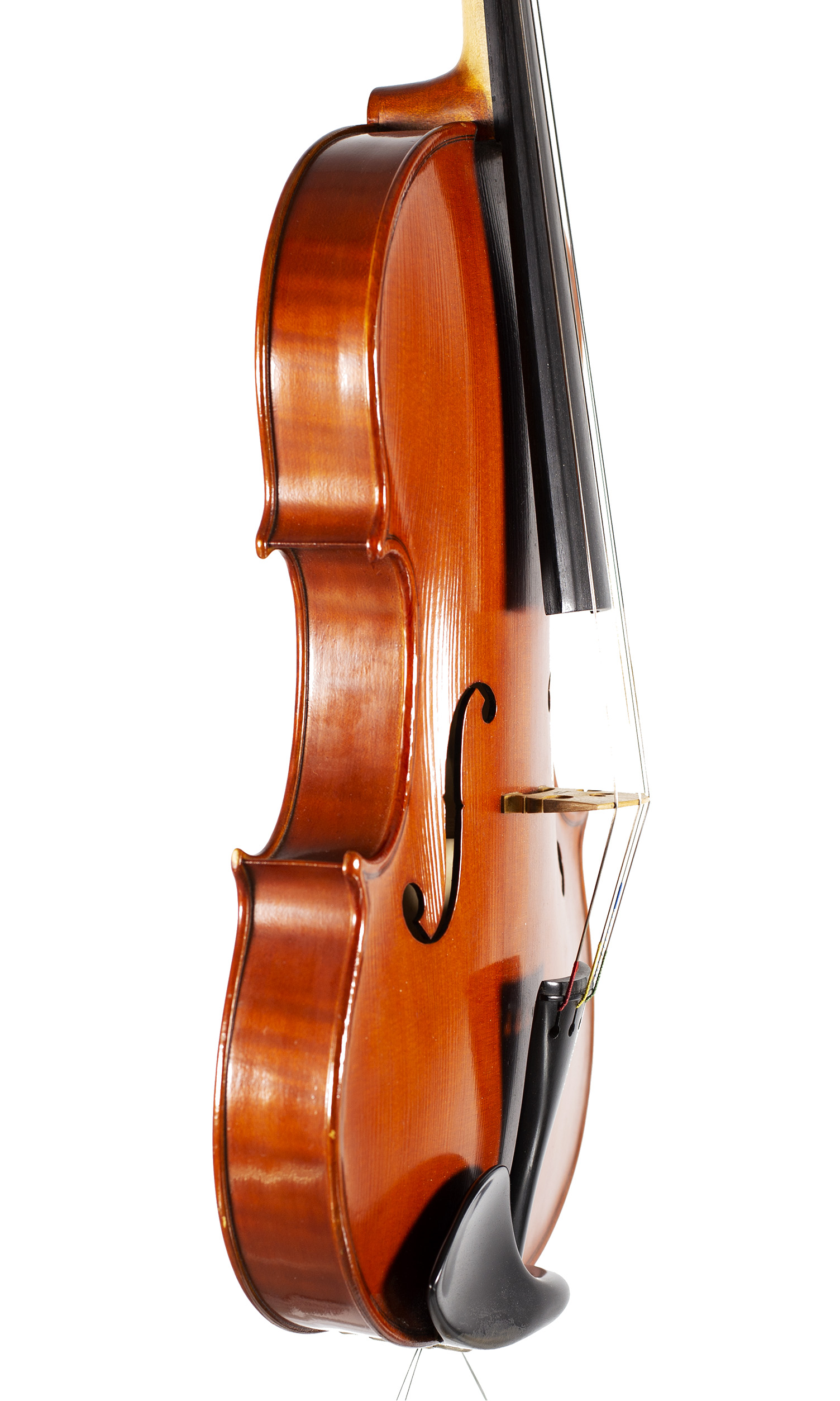 A viola by David Collins, Abingdon, 1984 — angled view, 70°