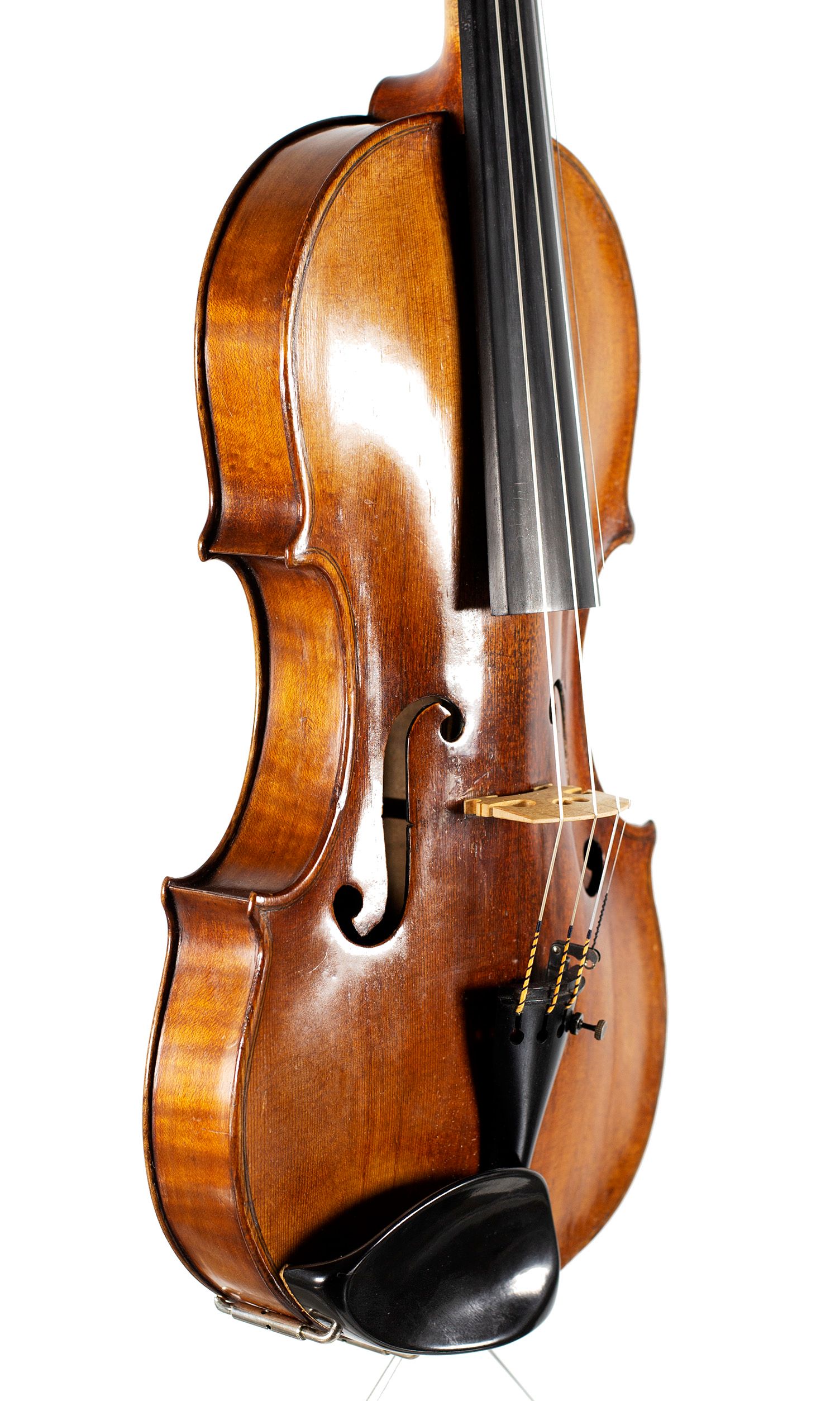 Violin by Francesco de Emiliani, Rome, circa 1725 — angled view, 50°