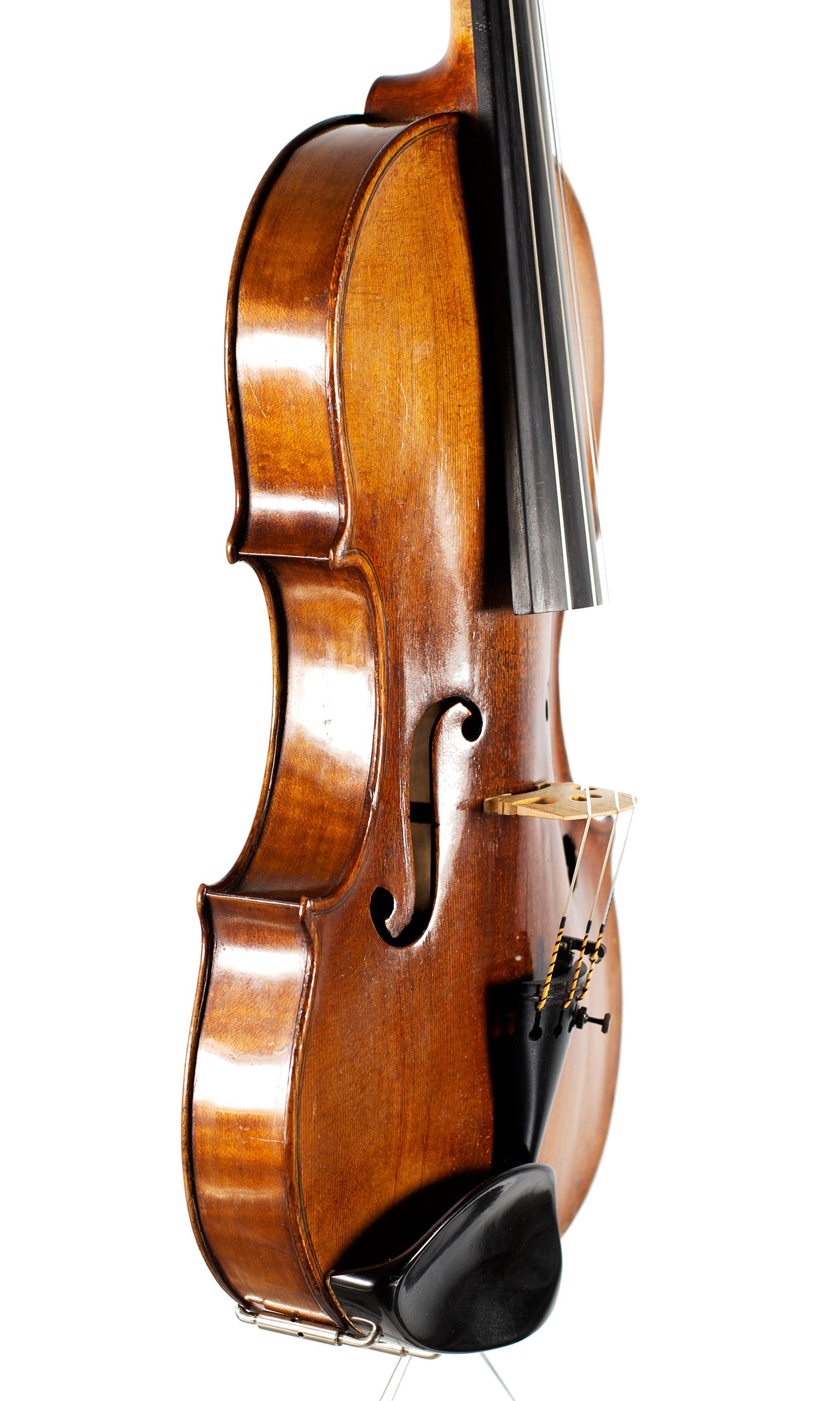 Violin by Francesco de Emiliani, Rome, circa 1725 — angled view, 60°