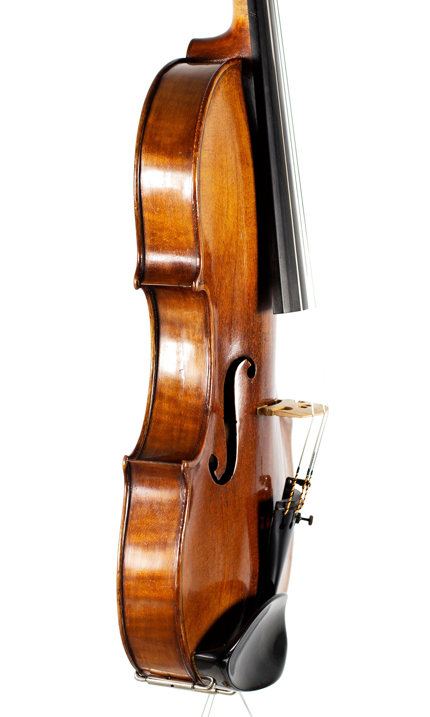 Violin by Francesco de Emiliani, Rome, circa 1725 — angled view, 70°