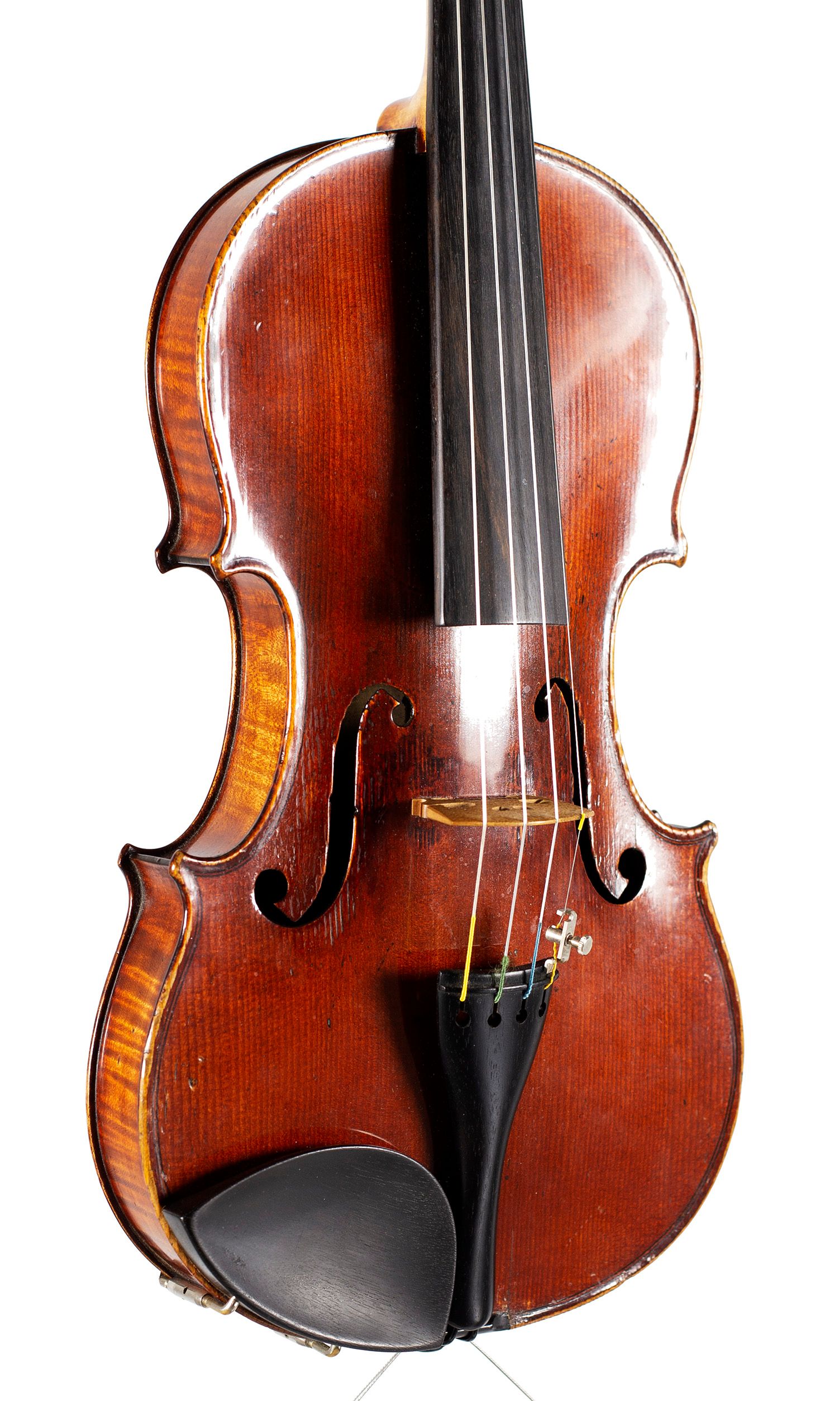 Violin, Workshop of Buthod, Mirecourt, circa 1885 — angled view, 30°