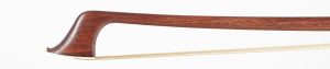 A silver-mounted cello bow by H. R. Pfretzschner — head and frog