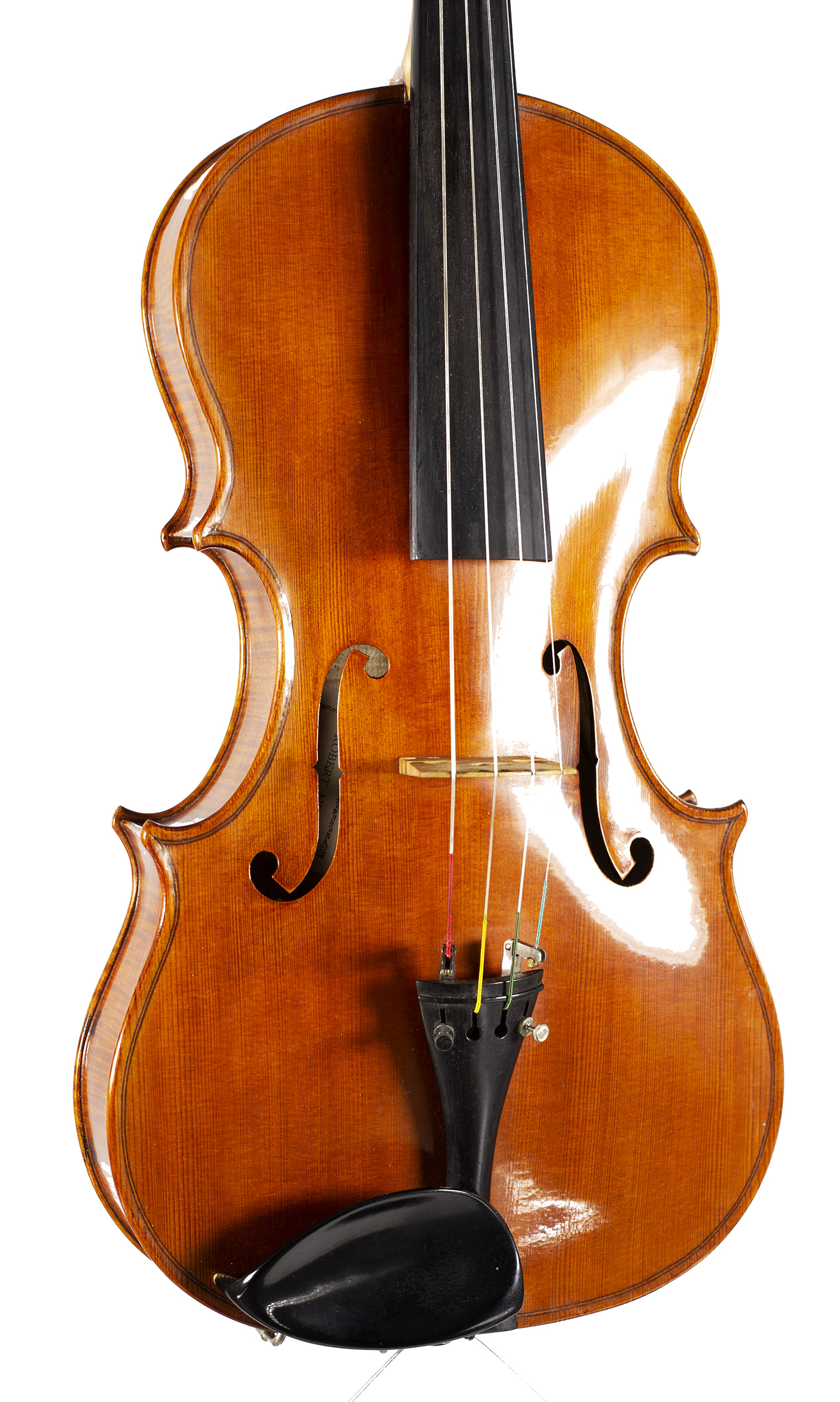 A viola by Robert Hull, Liverpool, 1995 — angled view, 20°
