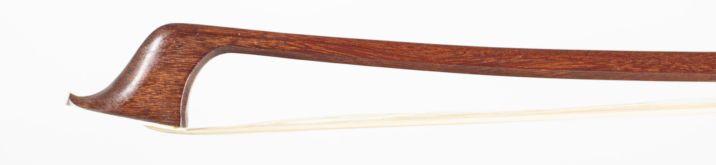 A silver-mounted cello bow by Roderich Paesold — head
