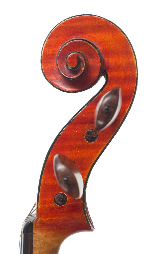 Violin by Paul Blanchard, Lyon, 1894 — scroll