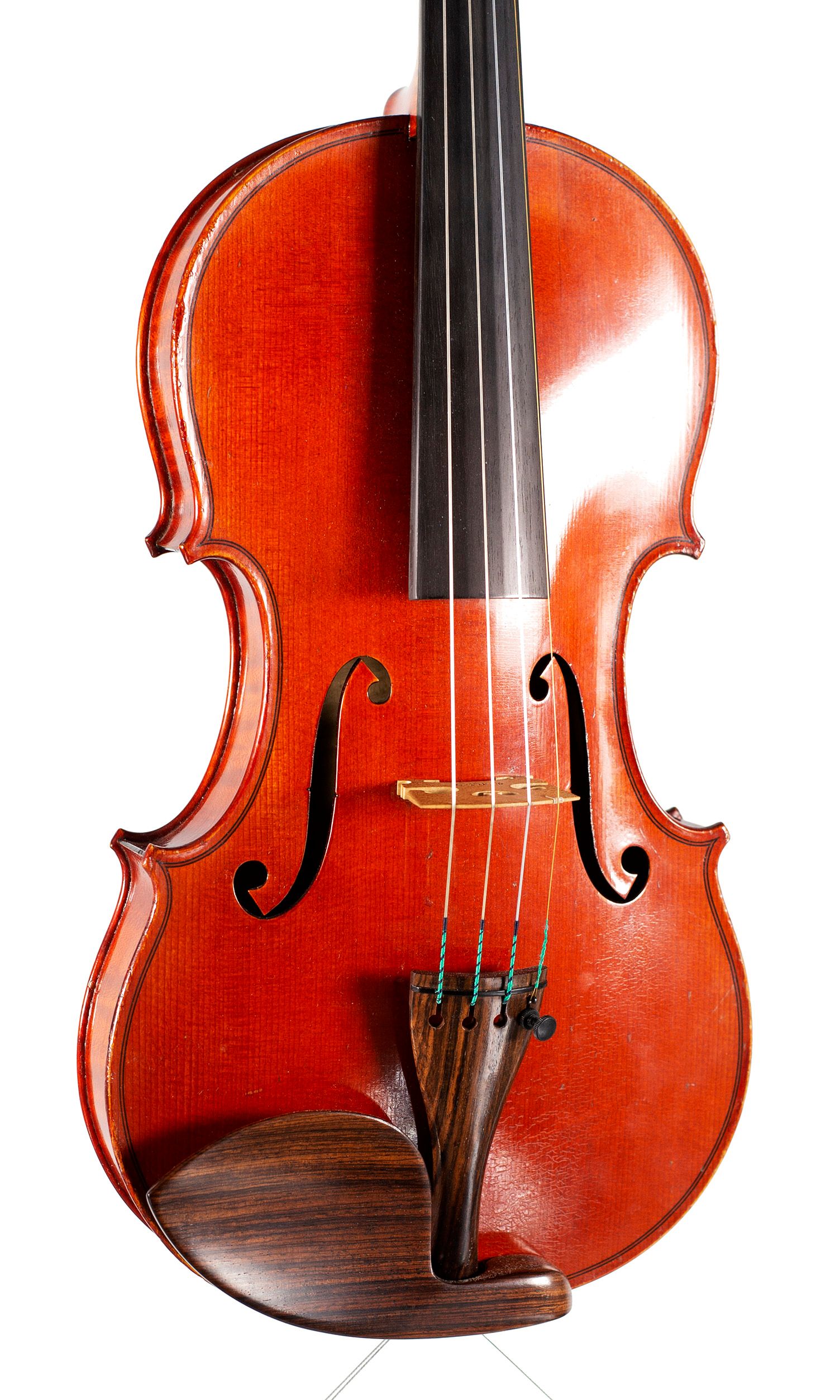Violin by Paul Blanchard, Lyon, 1894 — angled view, 20°