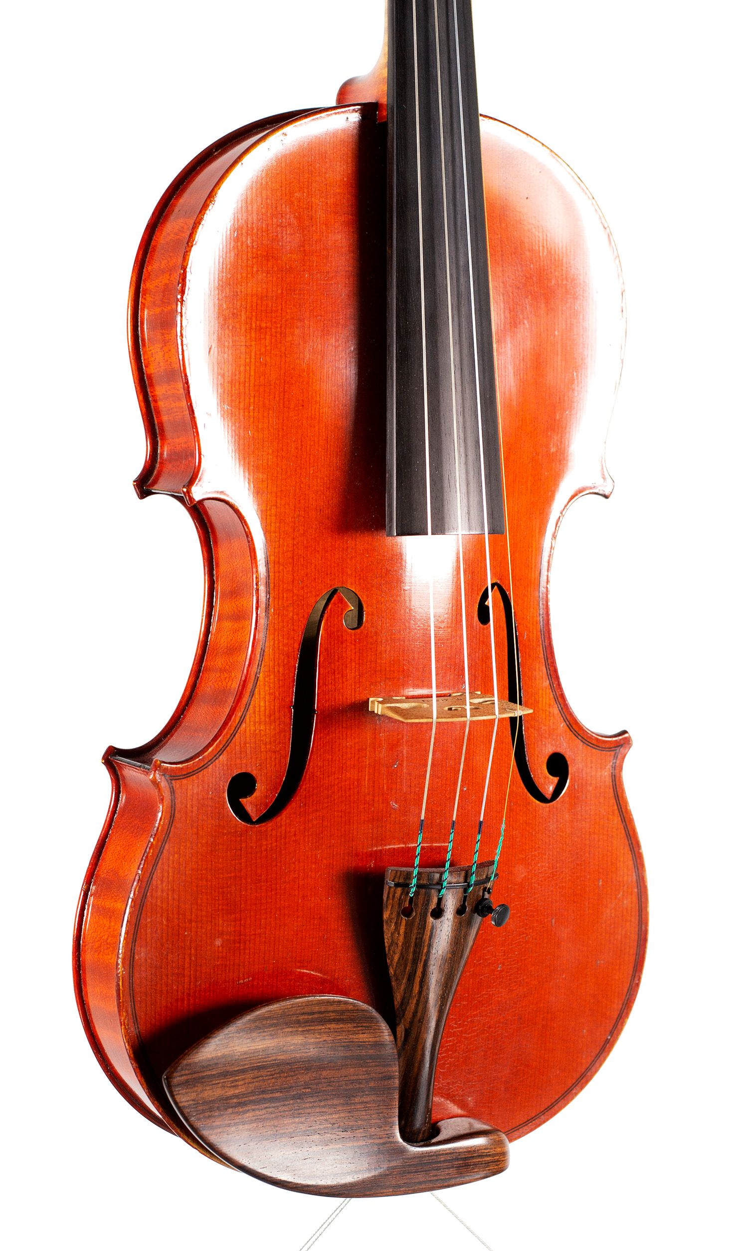 Violin by Paul Blanchard, Lyon, 1894 — angled view, 30°