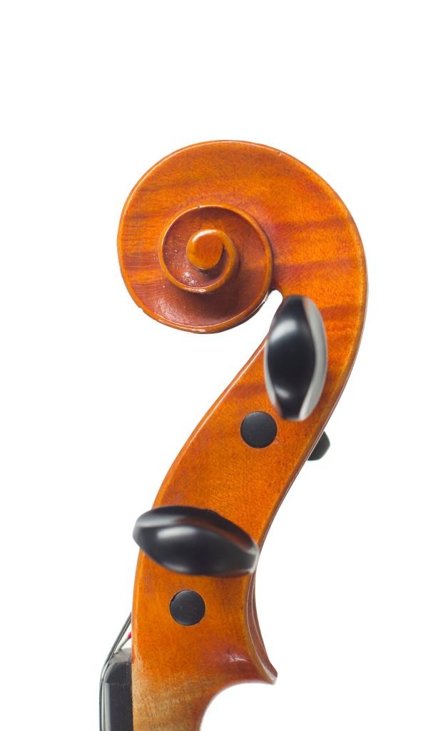 Violin, Workshop of Jerome Thibouville-Lamy, Mirecourt, circa 1920 — scroll