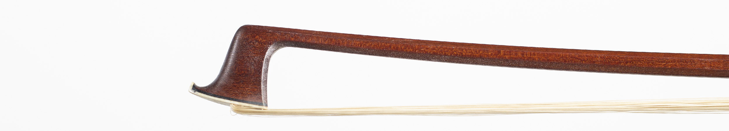 A silver-mounted viola bow by Albert Nurnberger — head