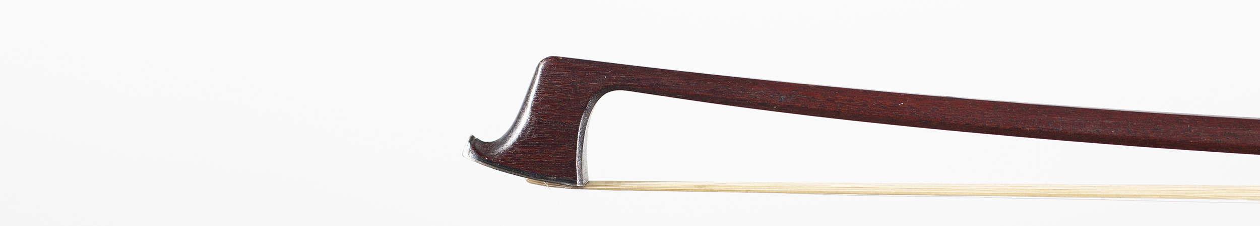 A silver-mounted violin bow by W. E Hill & Sons, circa 1970 — head