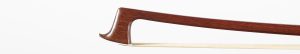 A silver-mounted viola bow by J. O. Paulus — head and frog