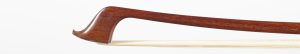 A silver mounted cello bow by F. Chalupetsky — head and frog