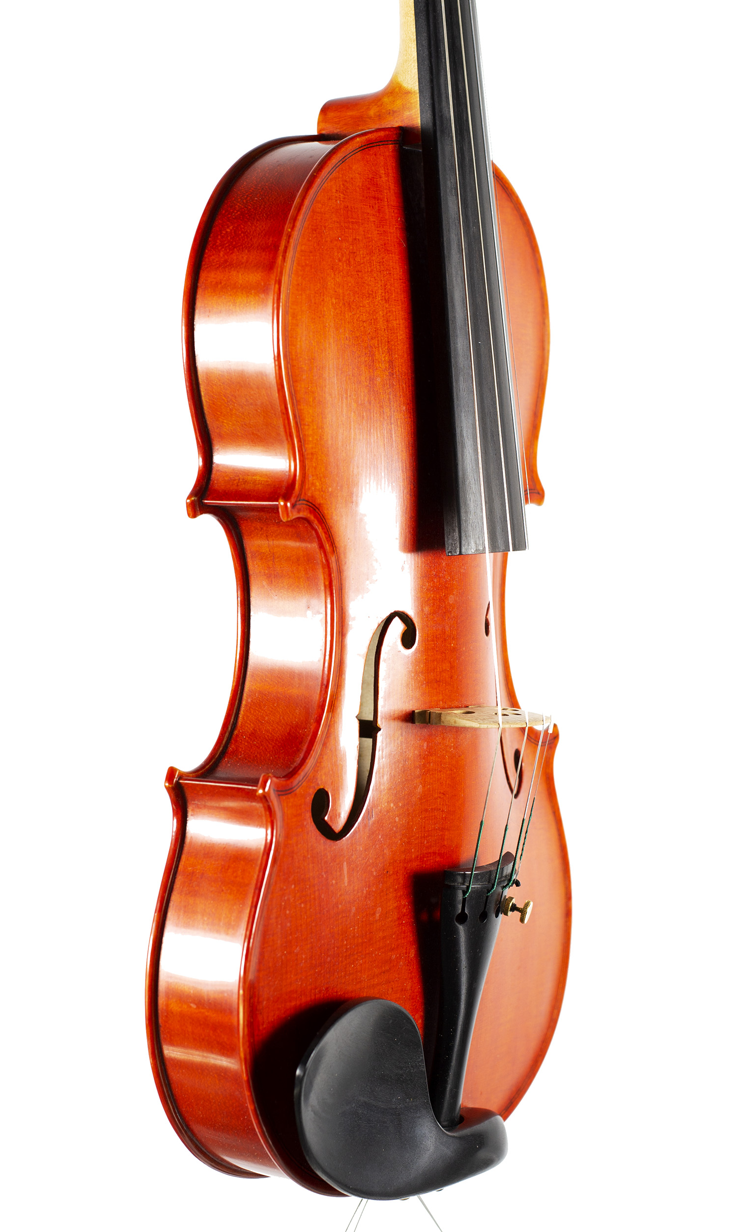 A violin by Clifford N. W. Bibby, Cambridge, 2008 — angled view, 60°