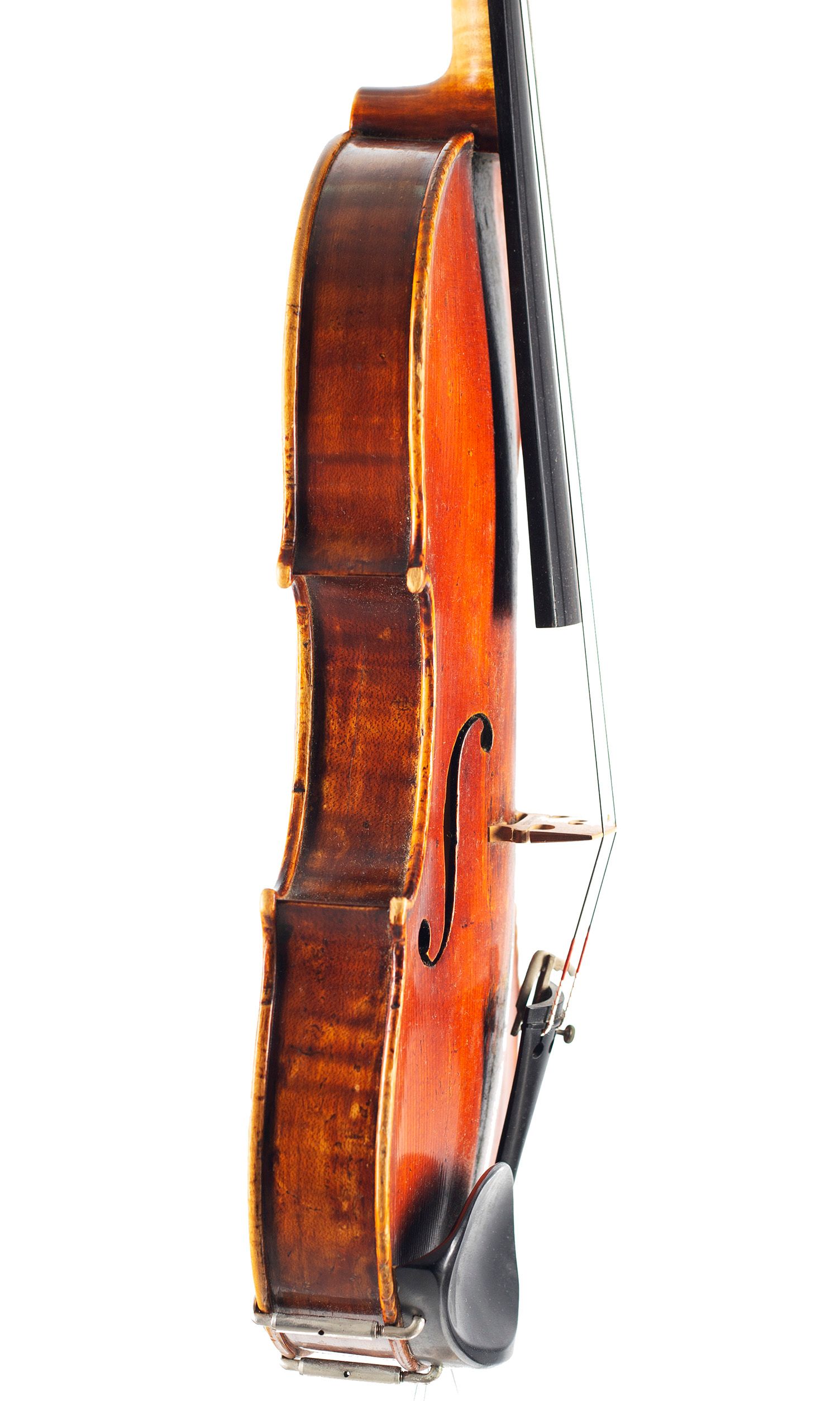 Violin by William Forster II (Old Forster), London, circa 1780 — angled view, 80°